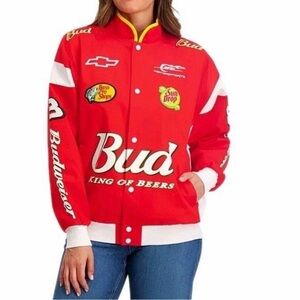 Budweiser Women's Red Varsity Jacket